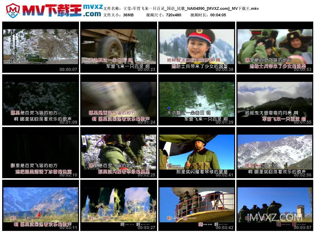 王莹-军营飞来一只百灵_国语_民歌_NAI04590